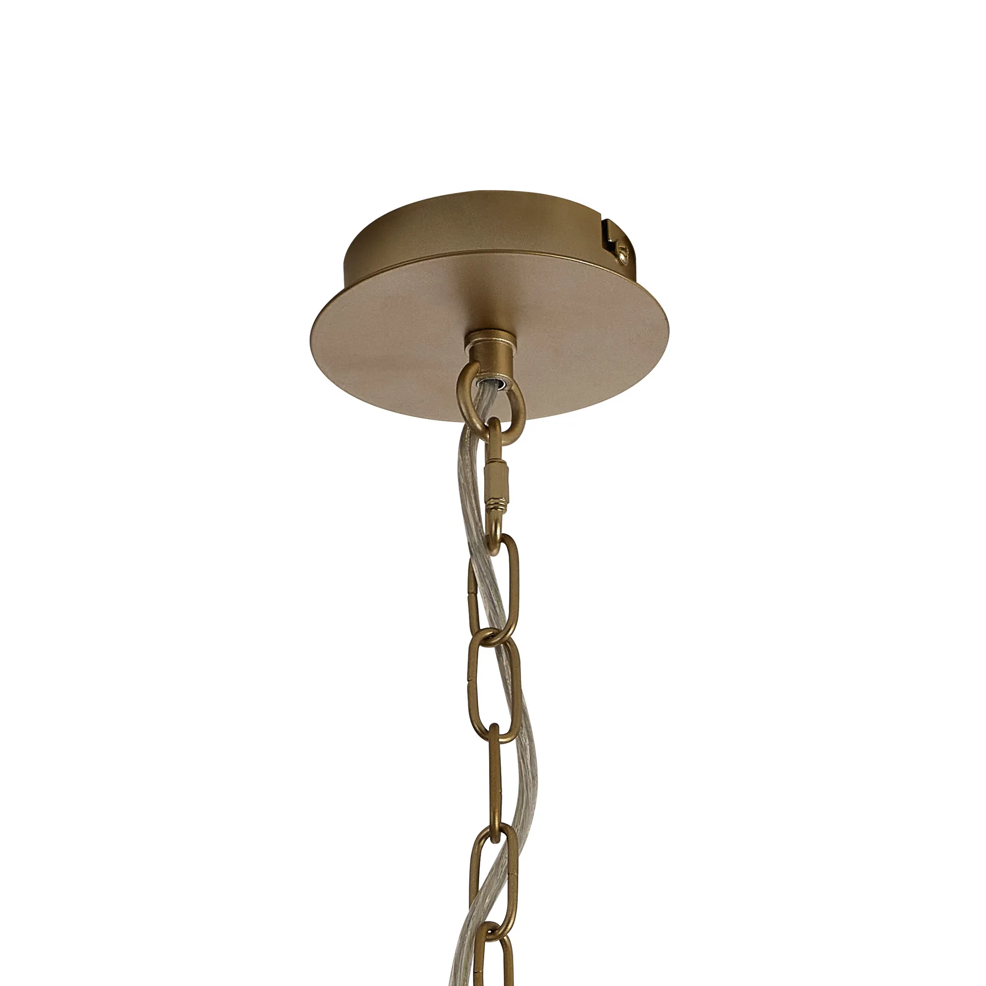 Banyan 45cm 3 Light Pendant Champagne Gold; Grey DK0965  Deco Banyan CG GR